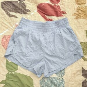 All in Motion Powder Blue High Rise Lined Nylon Running Shorts Size Large